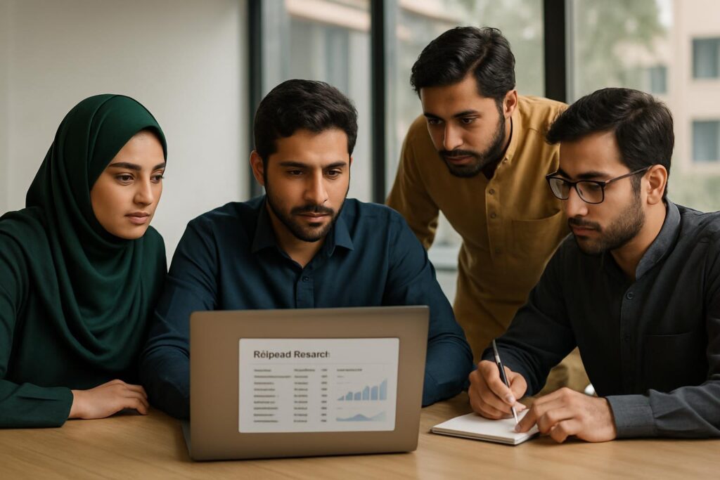 Keyword research AI search strategy session with Pakistani marketers